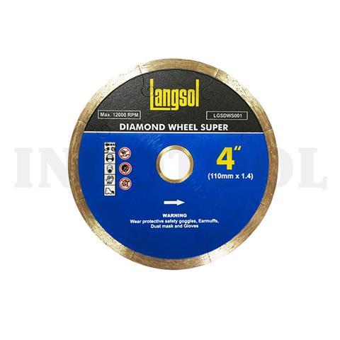 DIAMOND WHEEL SUPER 4", 110mm x 1.4 / MATA GERINDA SUPER LANGSOL