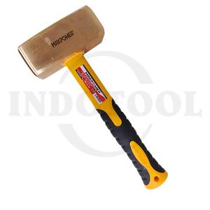 FIBERGLASS HANDLE BRASS HAMMER 2kg / PALU KUNINGAN MAXPOWER