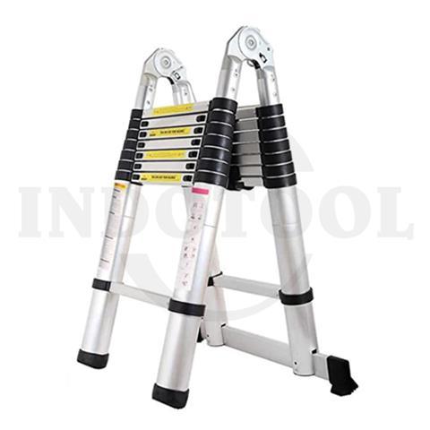 TANGGA LIPAT ALUMINIUM TELESKOPIK - DOUBLE 7.2M / TANGGA LIPAT ALUMINIUM TELESKOPIK UMUM