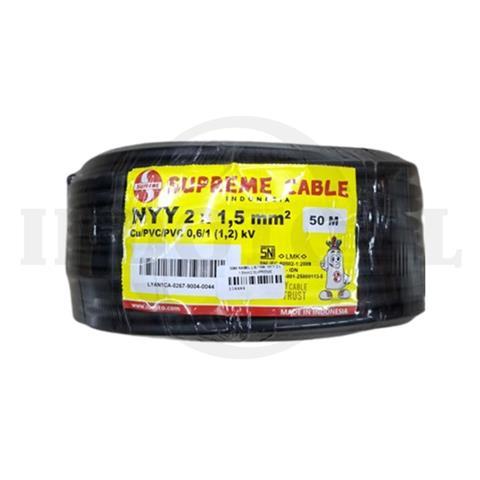 50M KABEL LISTRIK NYY 2 x 1.5mm2 / KABEL LISTRIK SUPREME