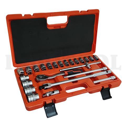 24 PCS 1/2" DR. SOCKET SET METRIC (PLASTIC BOX) 8 - 32mm / 24 PCS KUNCI SOCKET METRIC 1/2" MAXPOWER